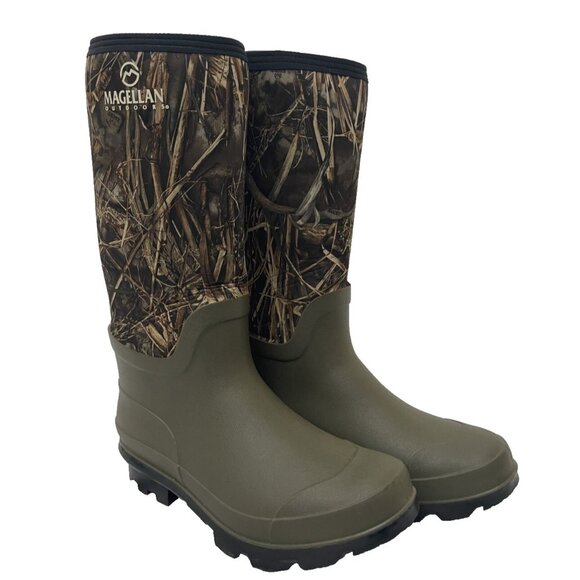 Magellan Men's Outdoors Realtree Camo Hunt Boots Sz 9 Waterproof Slip Resistant - Picture 1 of 11